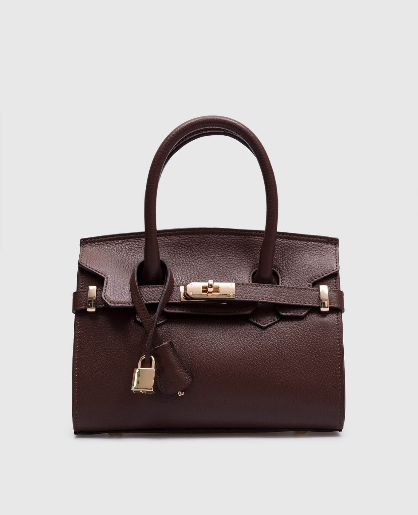 

Brown leather bag with embossed grain Gianni Notaro