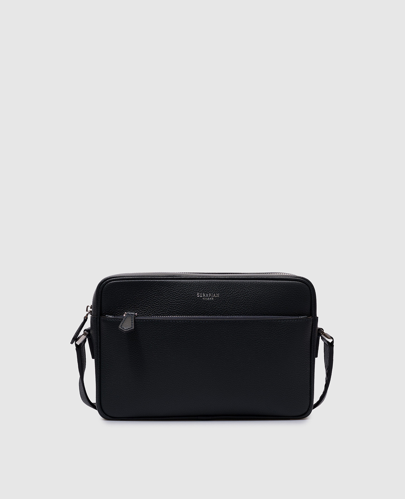 

Blue leather bag EAST WEST Serapian, Black