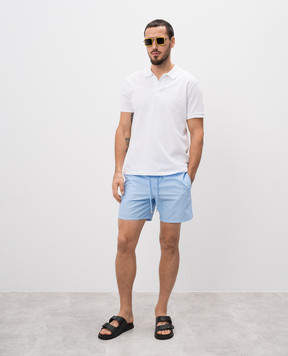 Vilebrequin Blue swim shorts with logo patch MOOC4A00