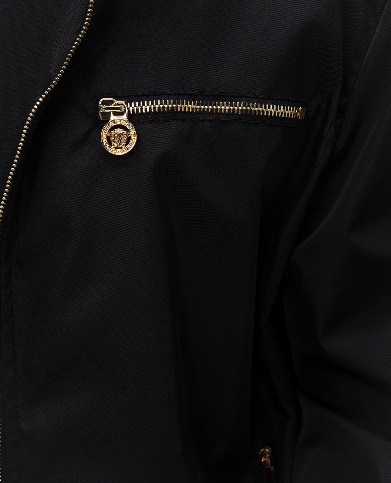 

Black jacket with branded pullovers Versace