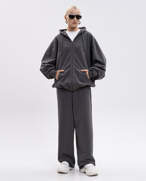 Vetements Grey sweatpants with logo embroidery UH76SP160M