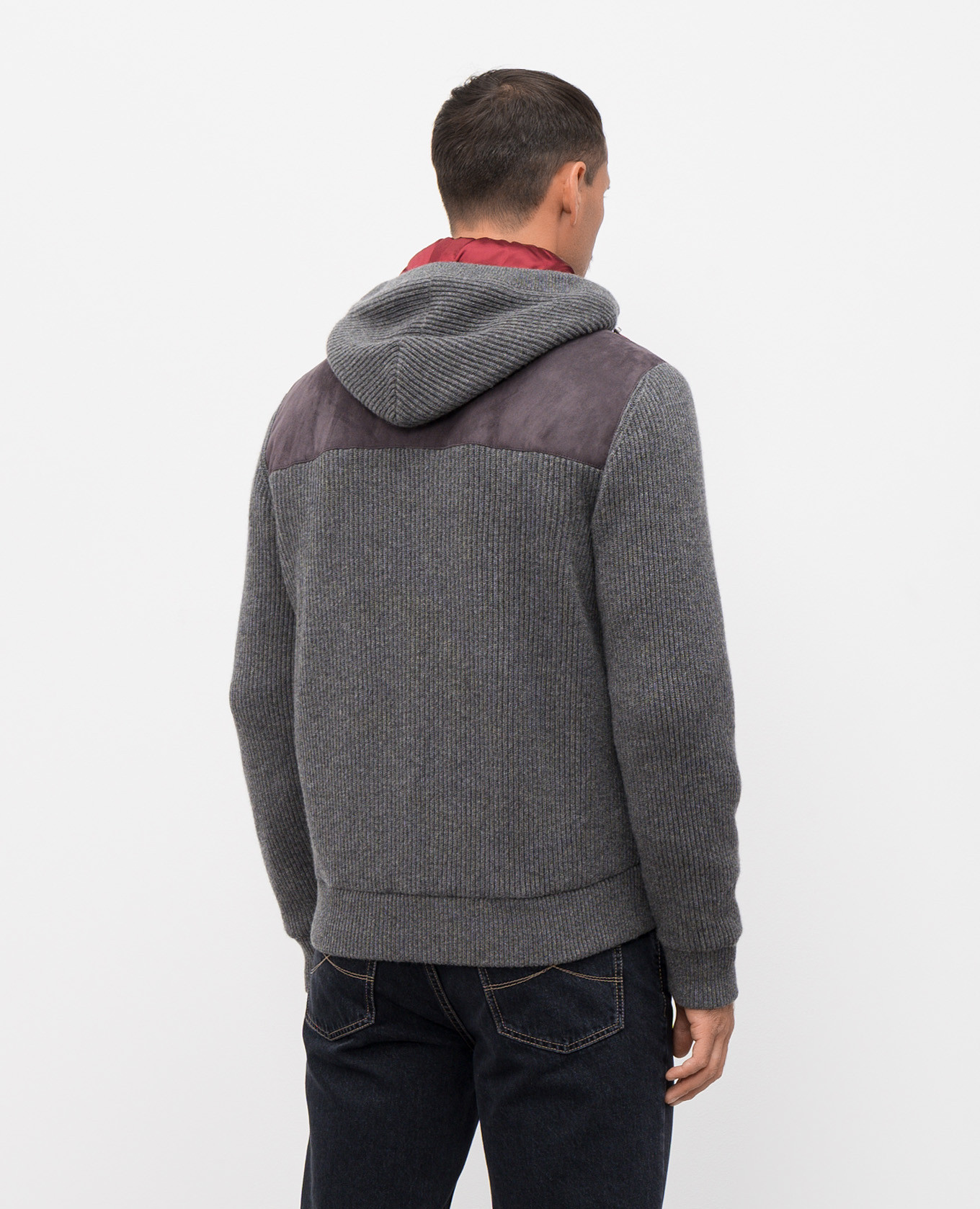 

Gray combination jacket Brunello Cucinelli, Grey