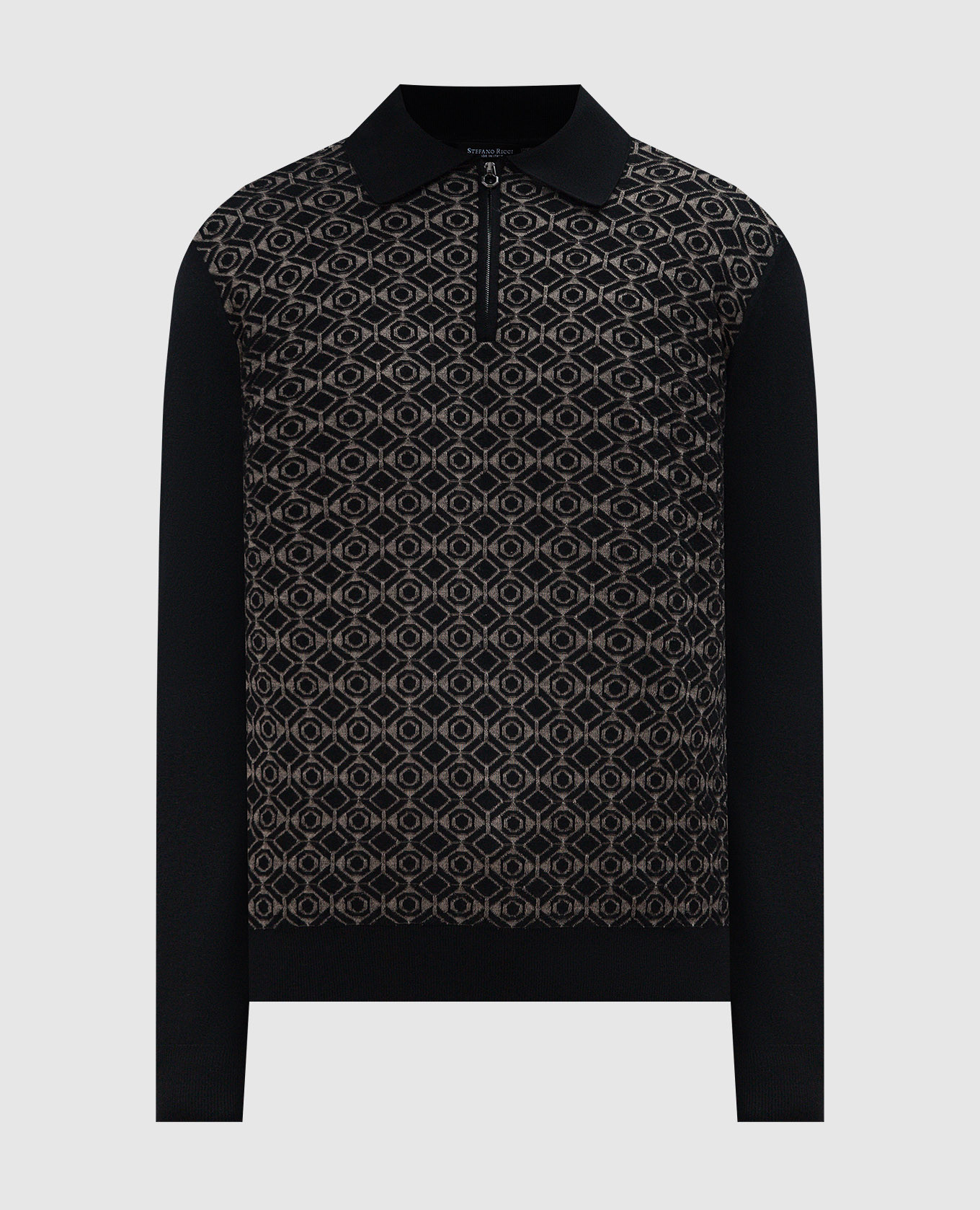 

Black patterned wool and silk jumper Stefano Ricci