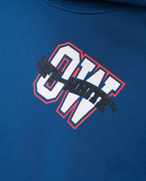 Off-White Children's blue hoodie with logo OBBB001S25FLE009