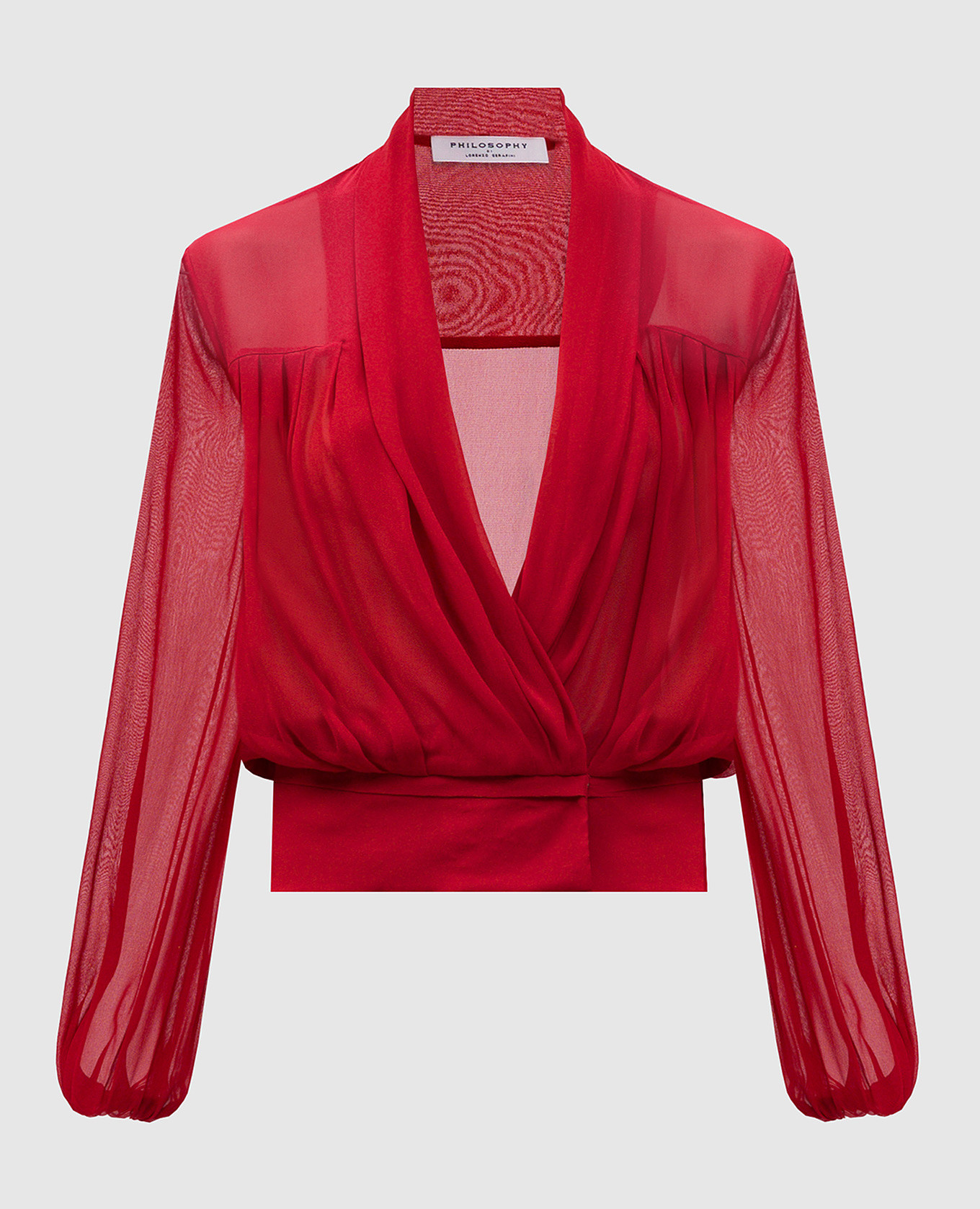 Red blouse with silk Philosophy di Lorenzo Serafini