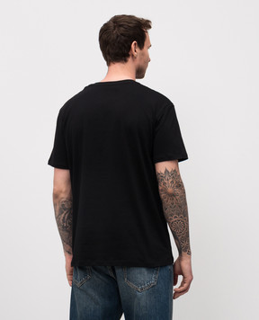 Valentino Black T-shirt with logo patch 7V3MG10VAQ8