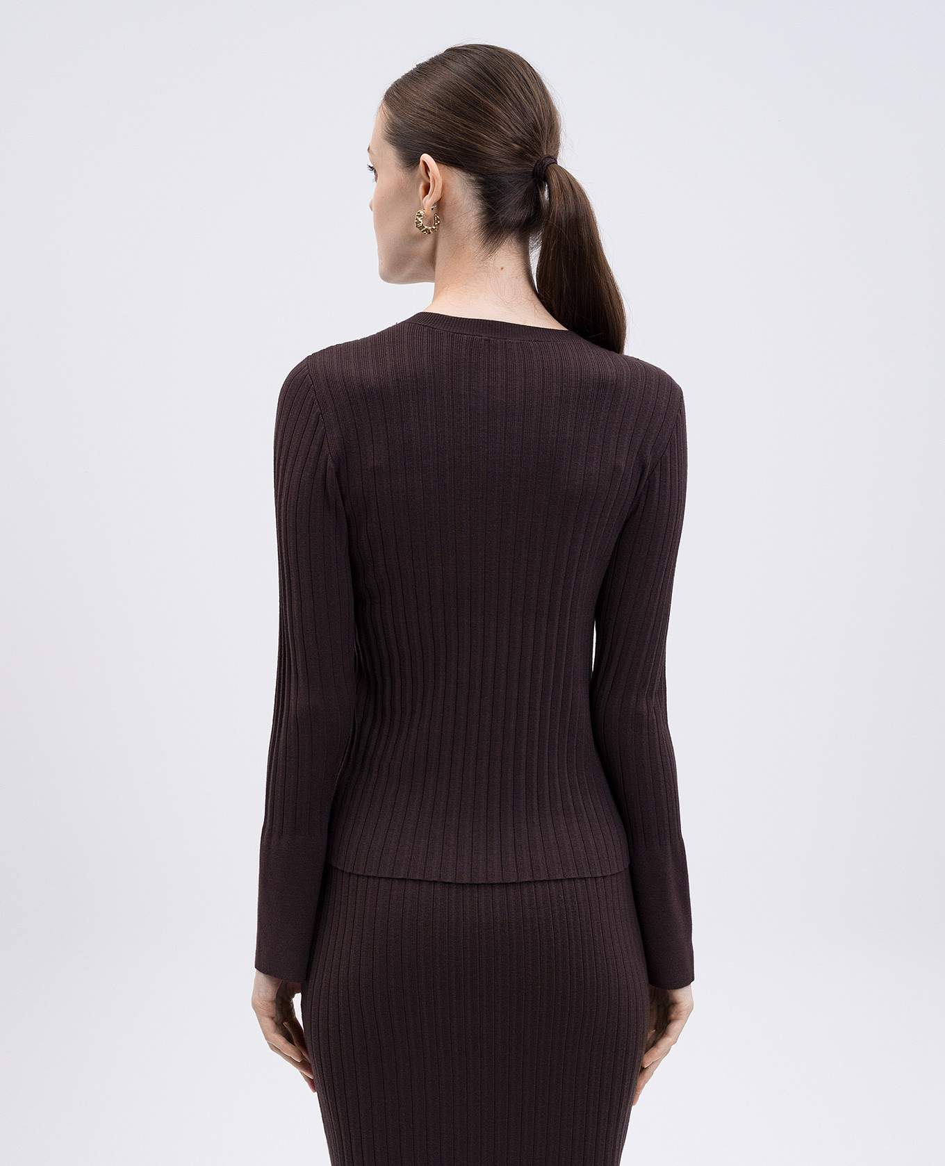 

Brown ribbed jumper Twinset