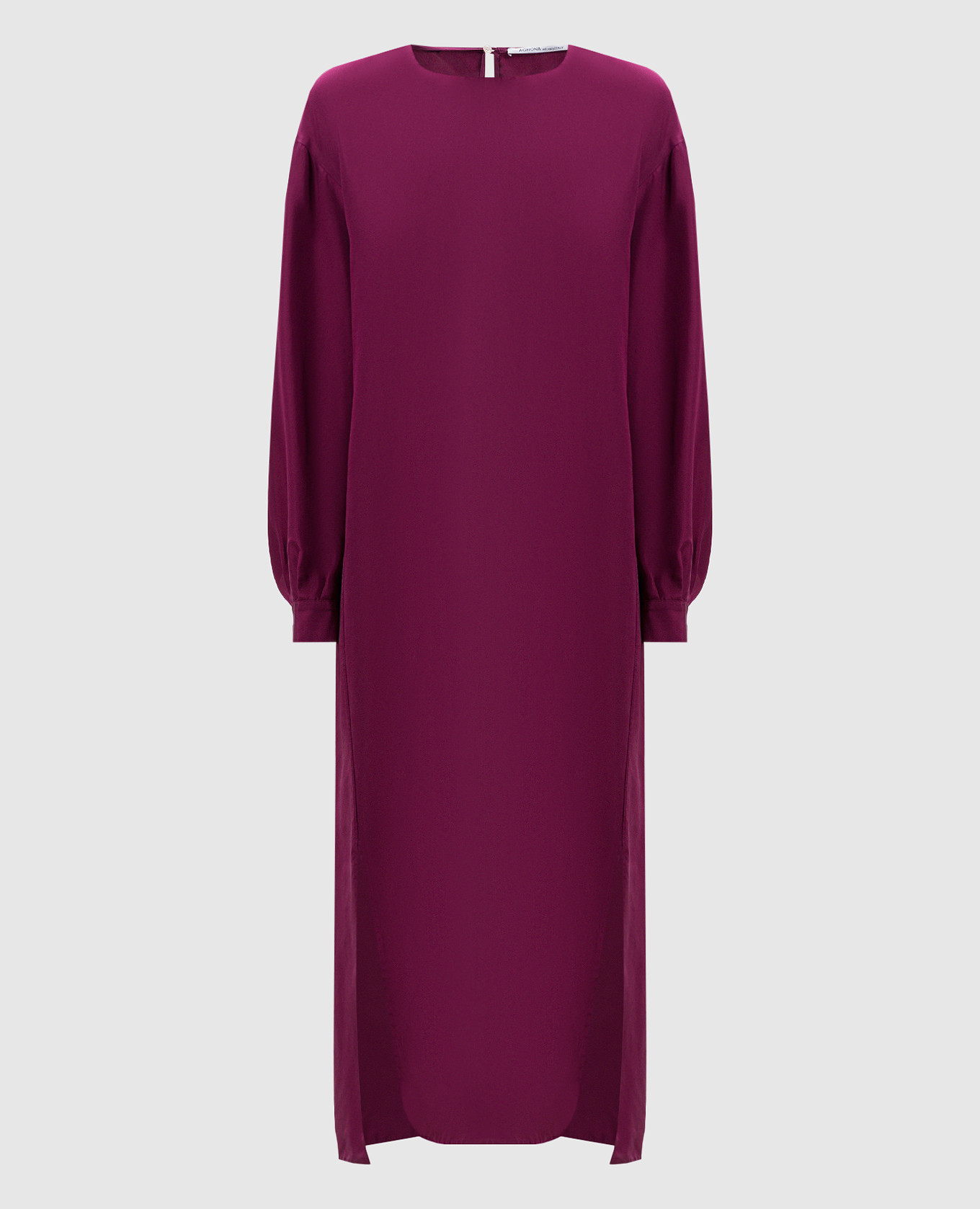

Pink silk dress with slit Agnona