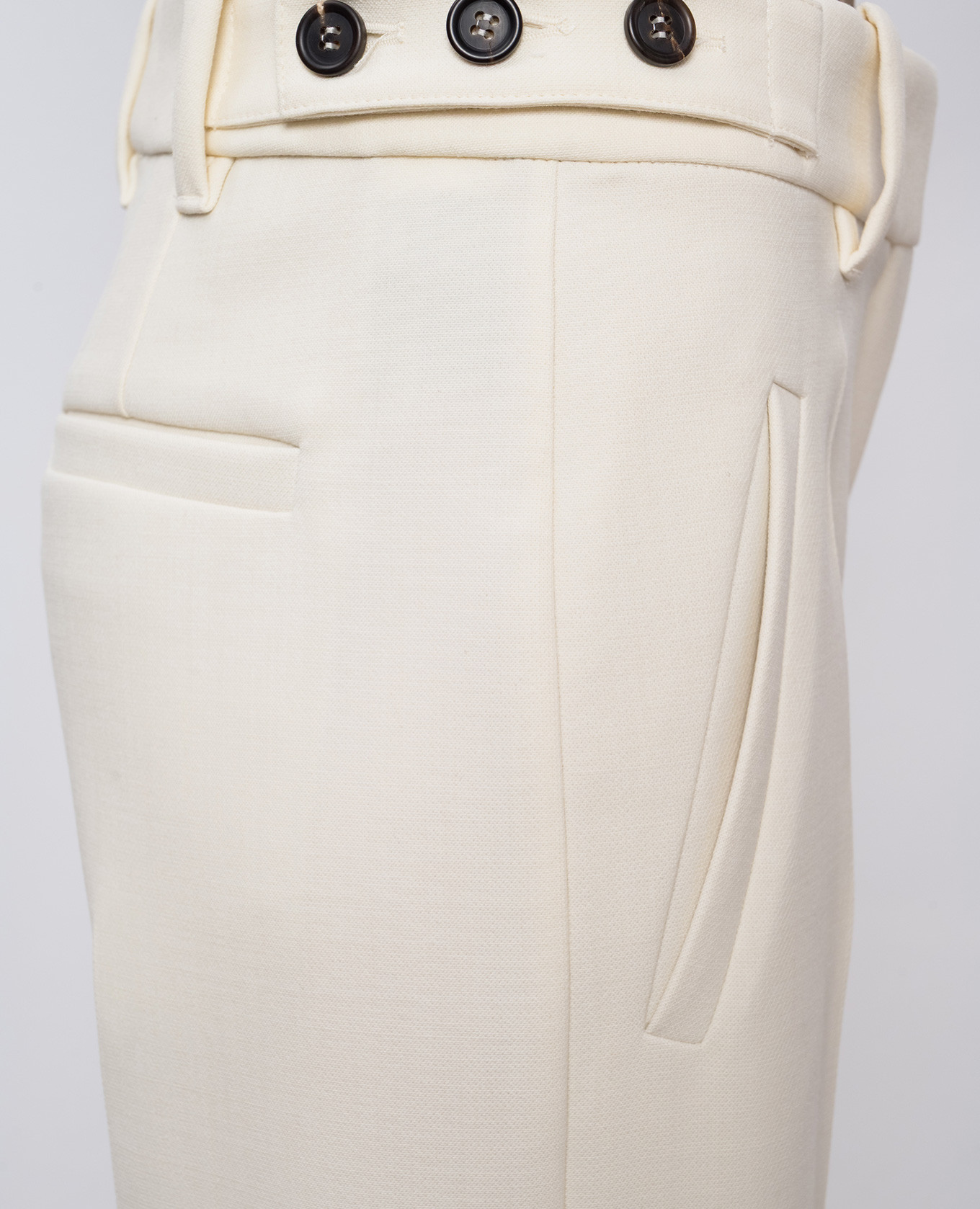 Beige wool pants Brunello Cucinelli 5