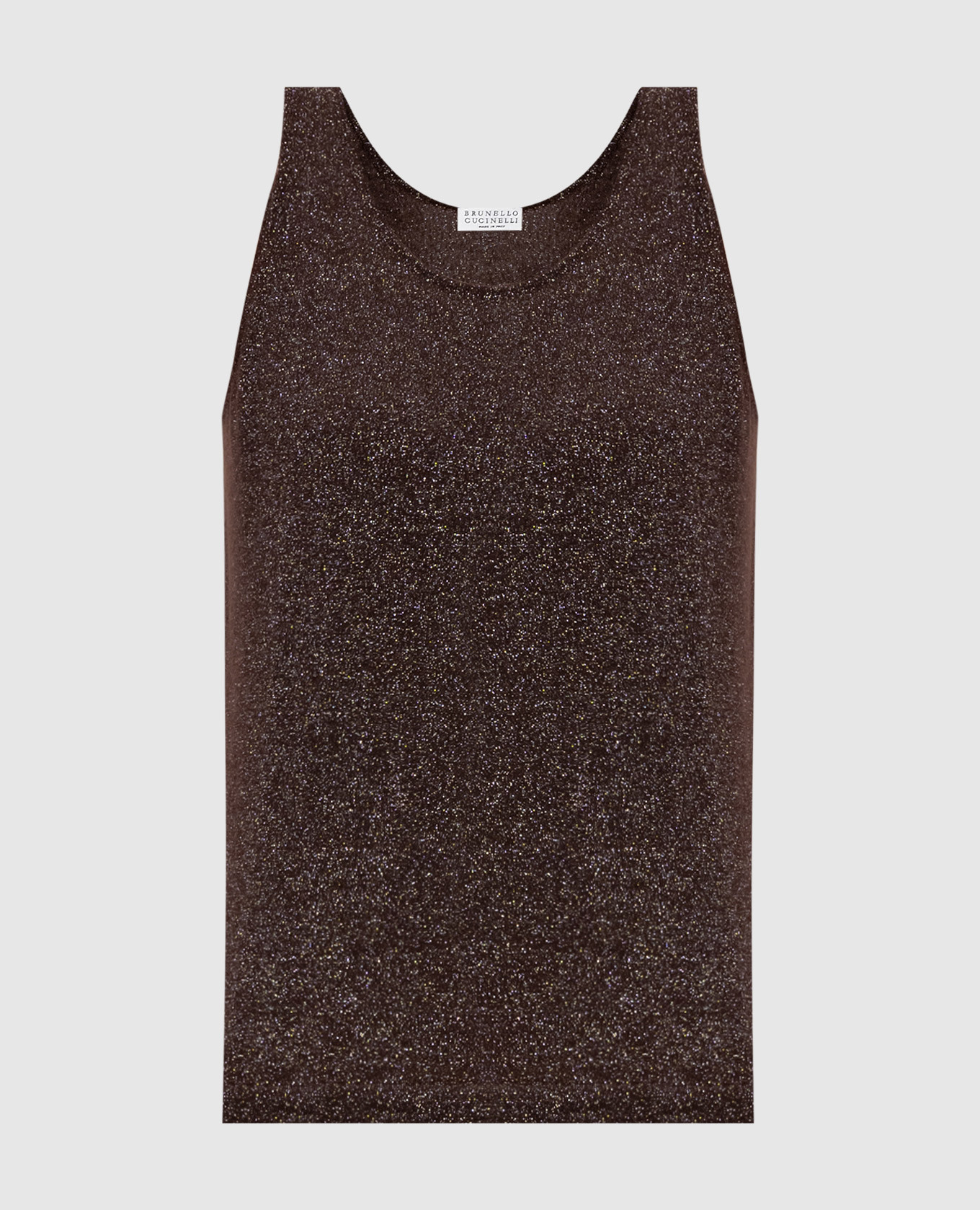 

Brown cashmere and silk lurex top Brunello Cucinelli