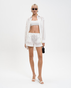 Off-White White shorts with Off logo pattern 2CB05NT25FAB001
