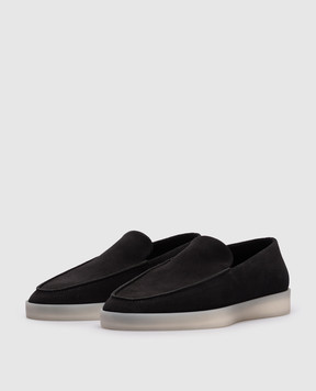 Fear of God Black suede loafers with logo FGE2808113REV