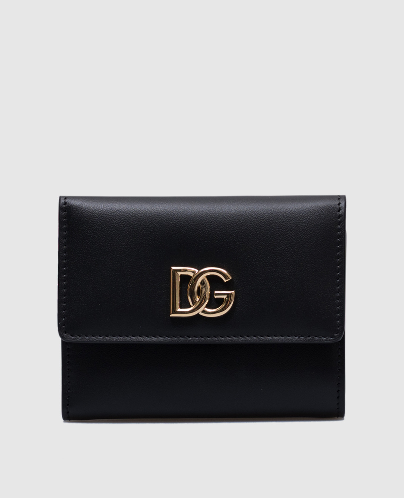 

Black leather wallet with logo Dolce&Gabbana
