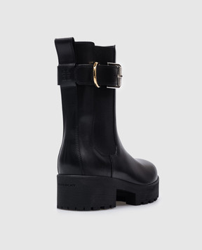 Givenchy Black leather Voyou chelsea with 4G logo BE604UB22S