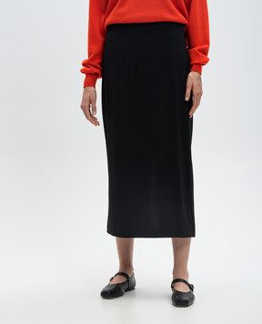 The Row Matias black skirt with wool 5485W1973