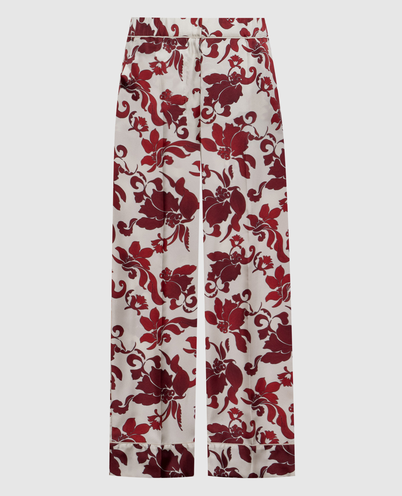 White LEDA printed silk pants Max Mara