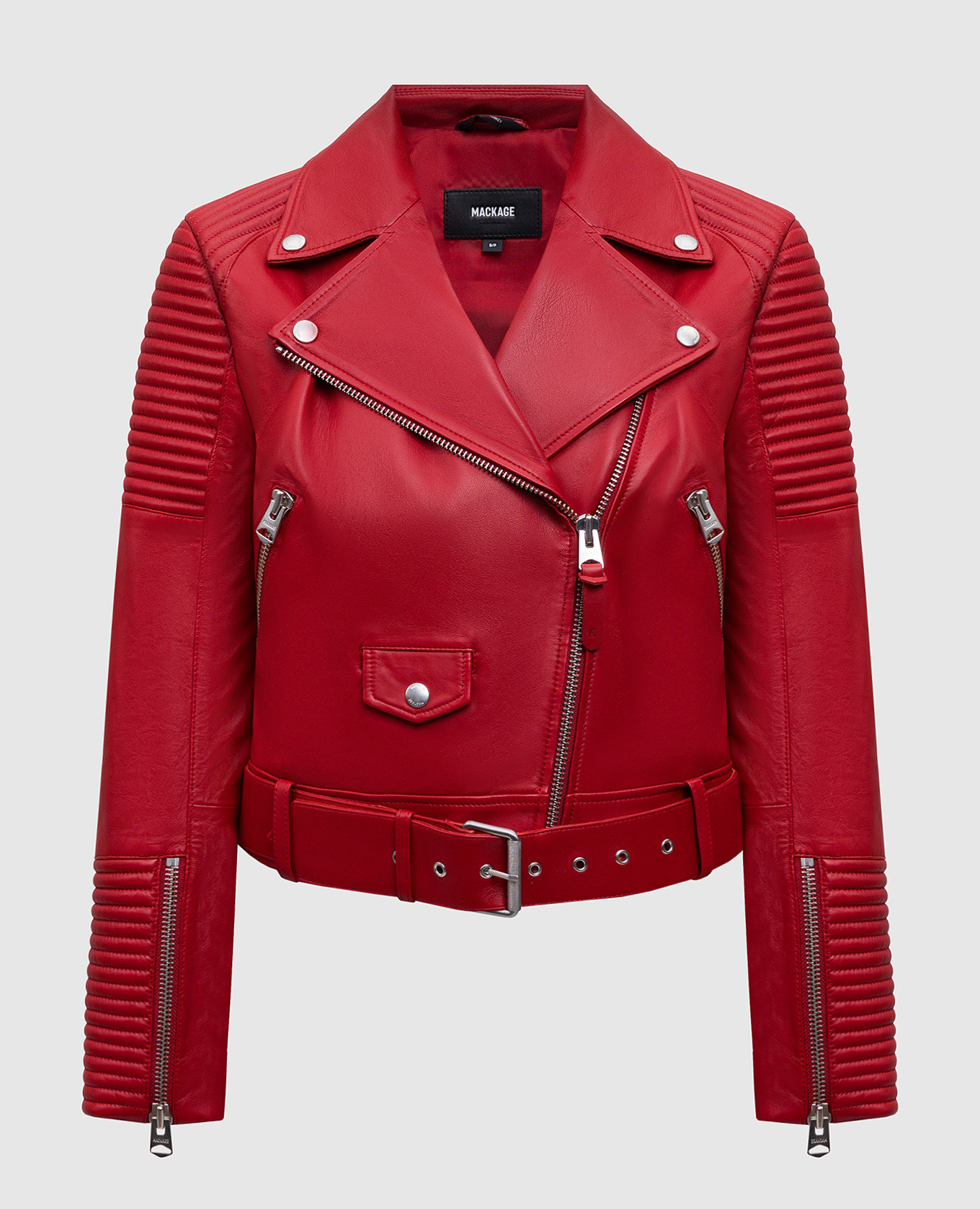 

Red leather biker jacket MASINA Mackage