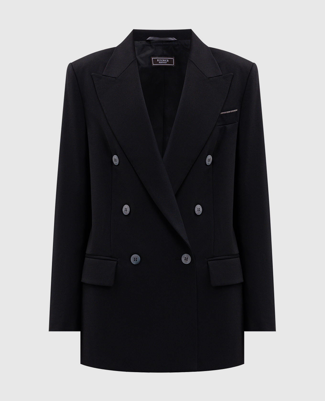 Black double-breasted jacket Peserico