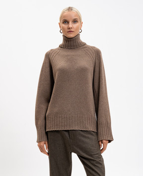 John Smedley TABATHA brown cashmere and wool sweater TABATHA