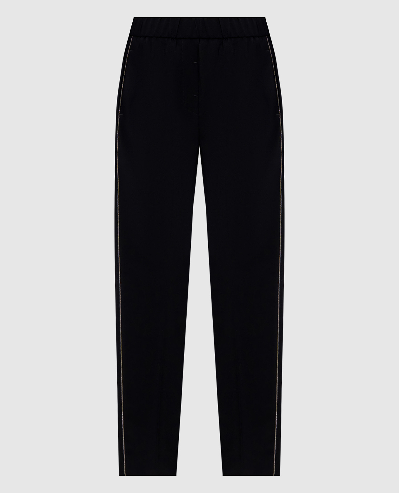 Black wool pants Peserico