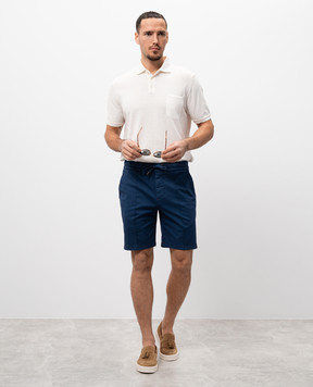 ISAIA Blue shorts with logo PNCT21XP871
