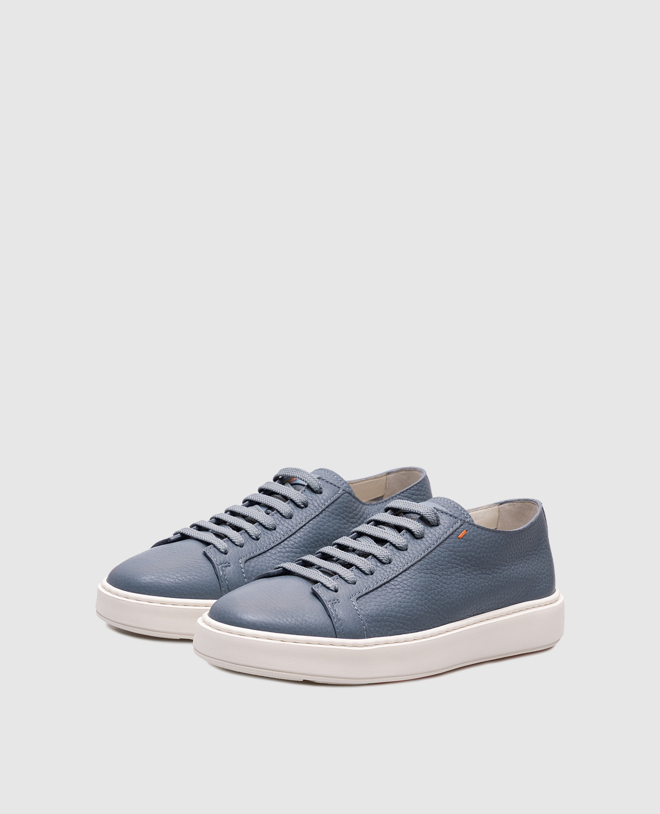 

Blue leather sneakers Santoni