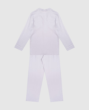 Story Loris Children's gray pajamas with logo emblem embroidery 368316