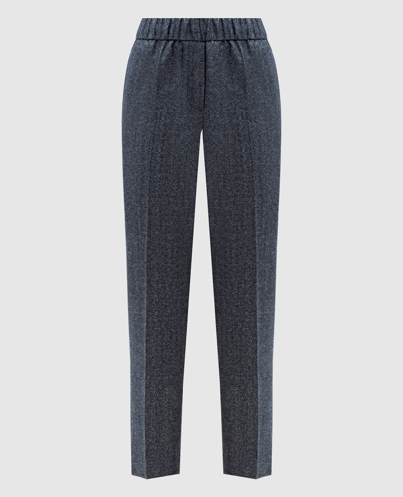 Blue pants with wool with monil chain with lurex Peserico