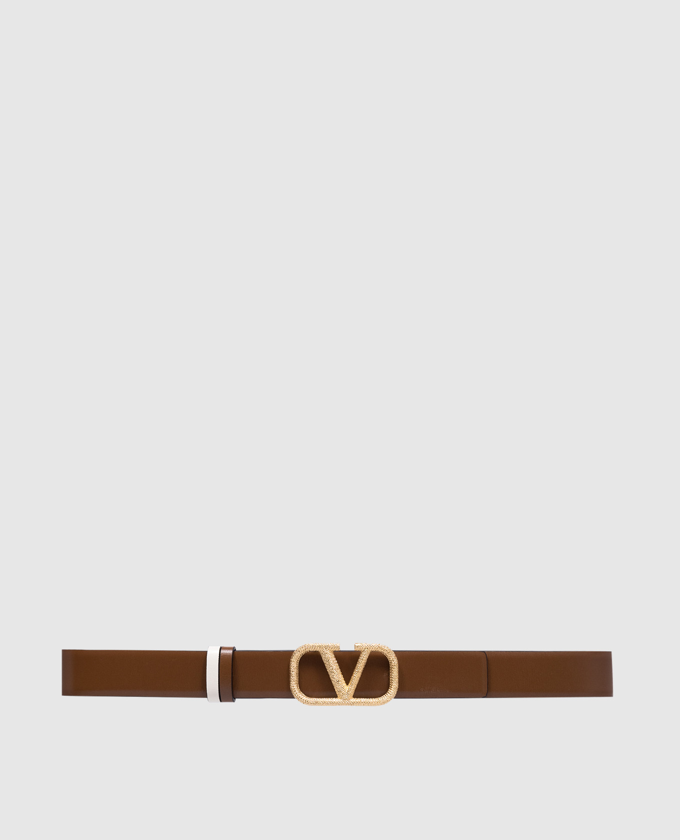 

Double-sided VLOGO leather belt Valentino, White