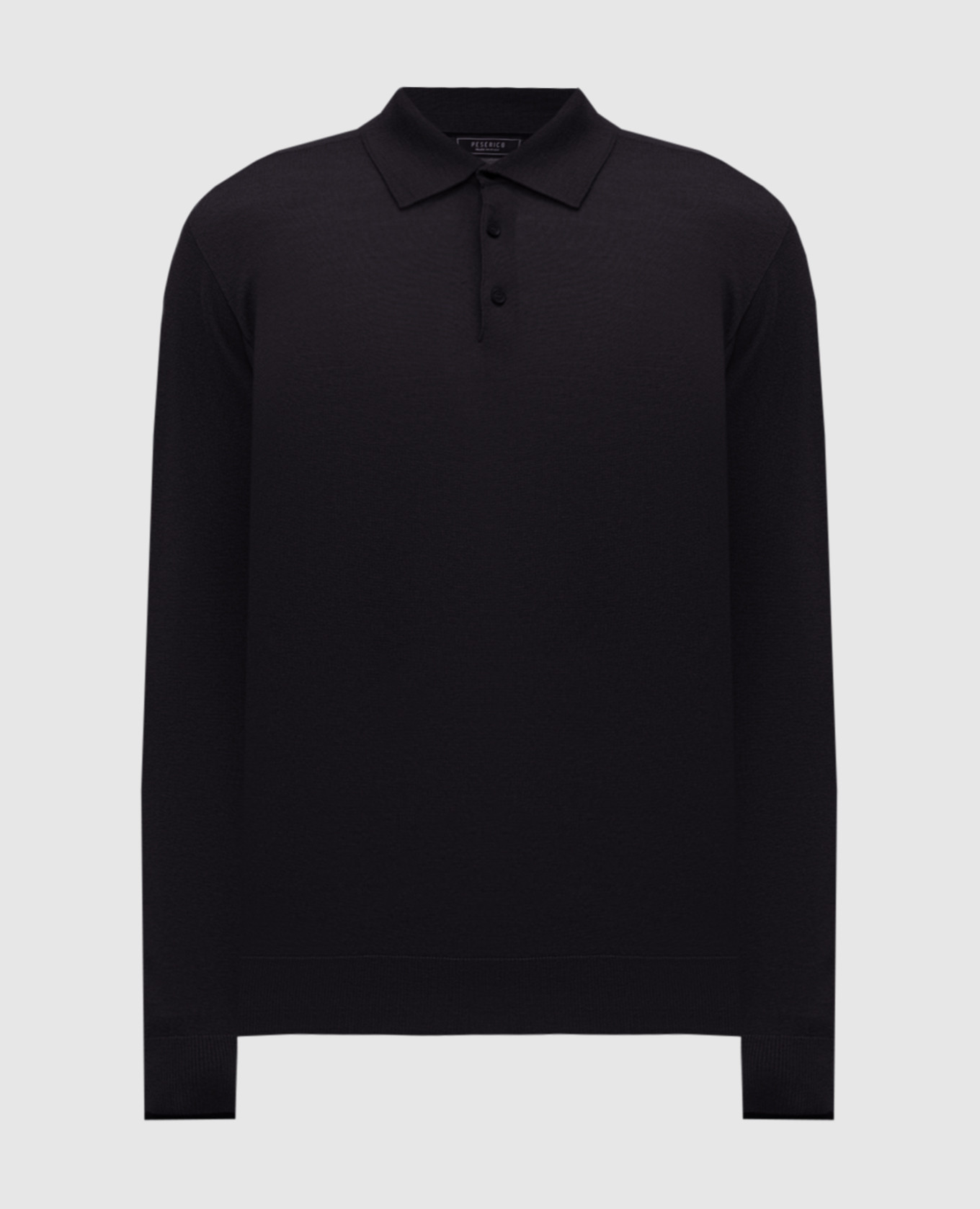 Blue wool polo shirt