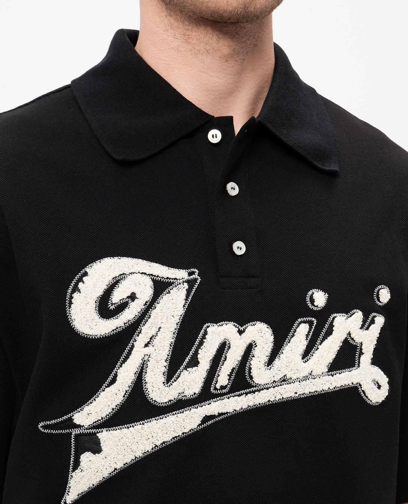

Black polo with logo AMIRI