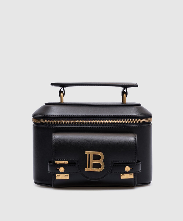 Balmain - Black leather bag with monogram logo EN1BH952LSLX - shop