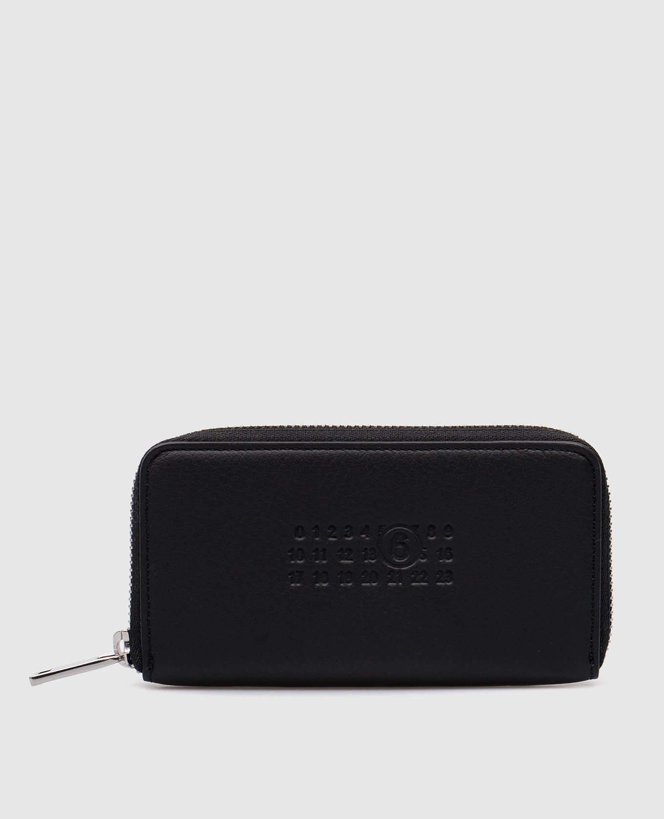 

Black leather wallet with digital logo Maison Margiela MM6