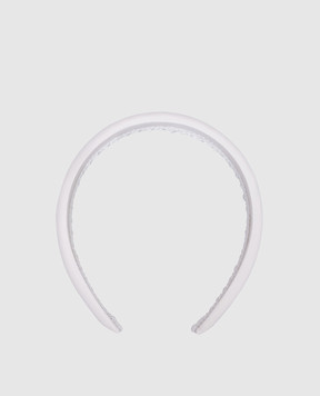 Dolce&Gabbana Children's white headband with logo embroidery LB3L54G7NYS