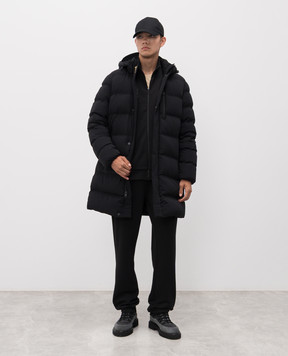 Woolrich Black down jacket with logo print CFWOOU2089MRUT3107