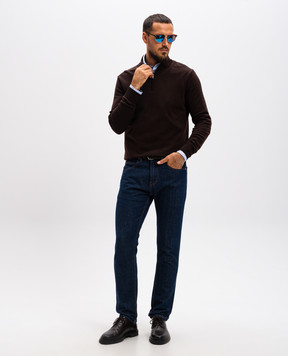 Cashmere&Whiskey Brown merino wool jumper 77397