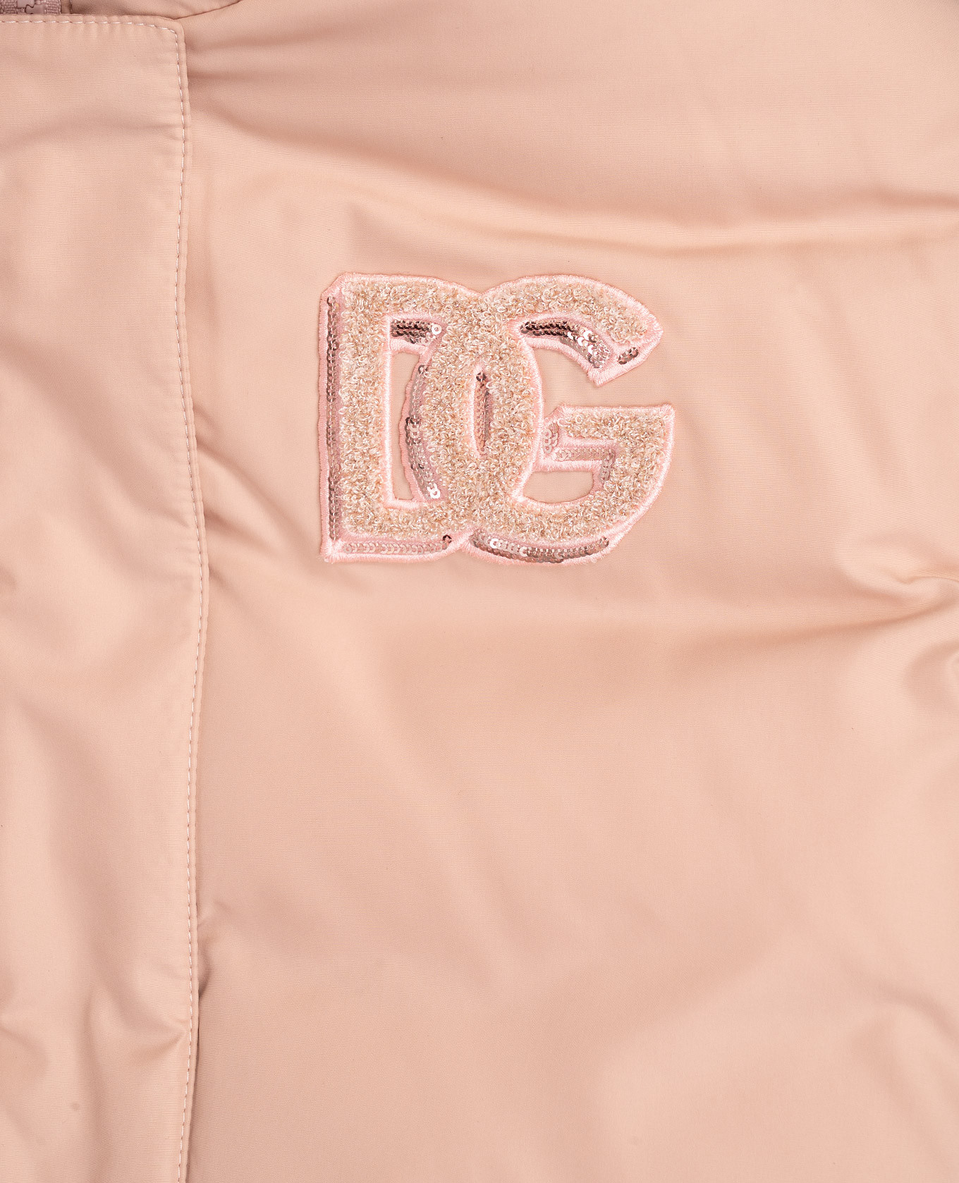 

Children's pink down jacket with DG logo monogram Dolce&Gabbana