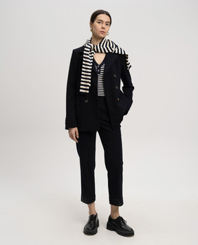 Twinset Blue striped top with lurex 251AP3021