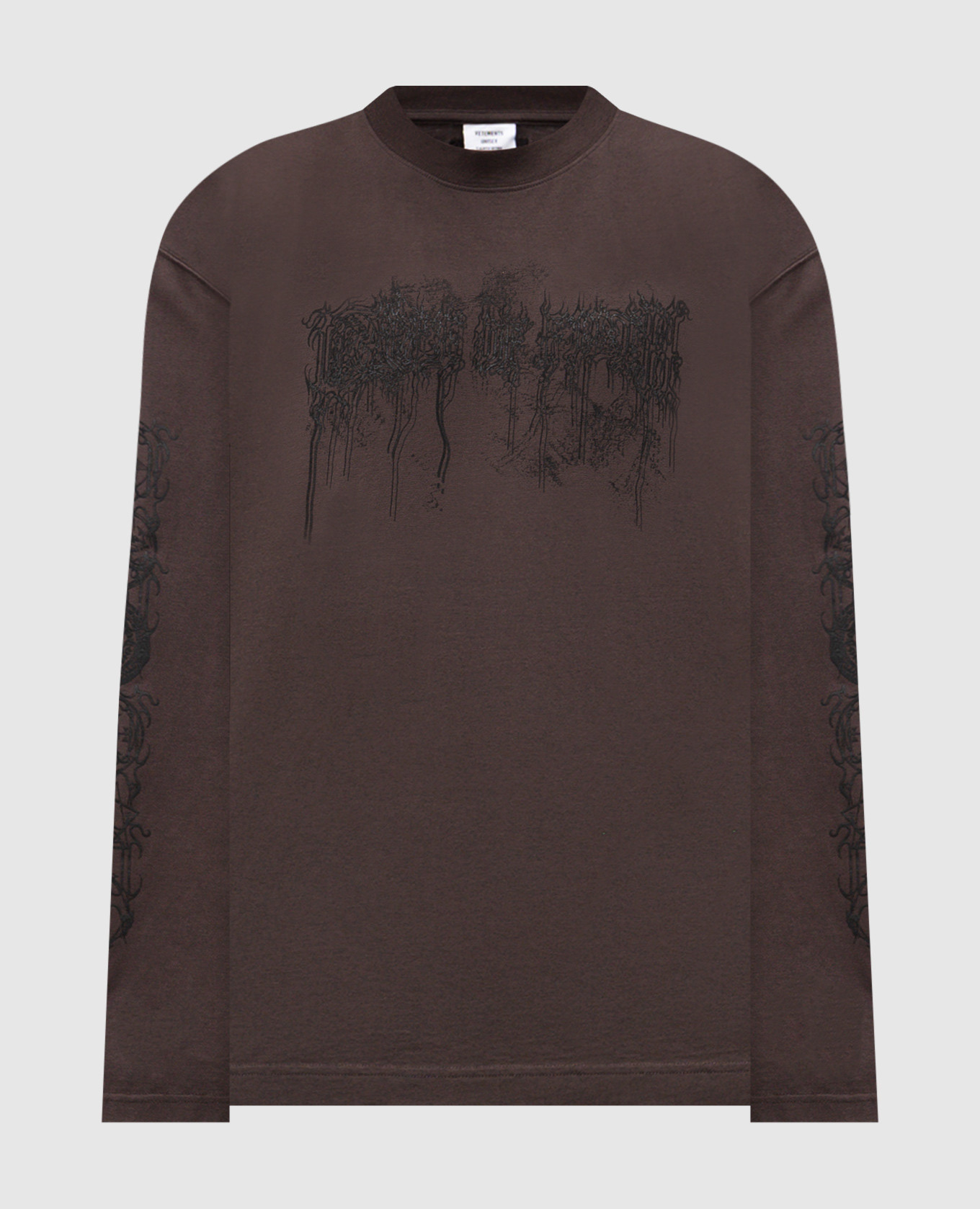 

Brown long sleeve with print Vetements