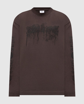 Vetements Brown long sleeve with print UCF76LS450C