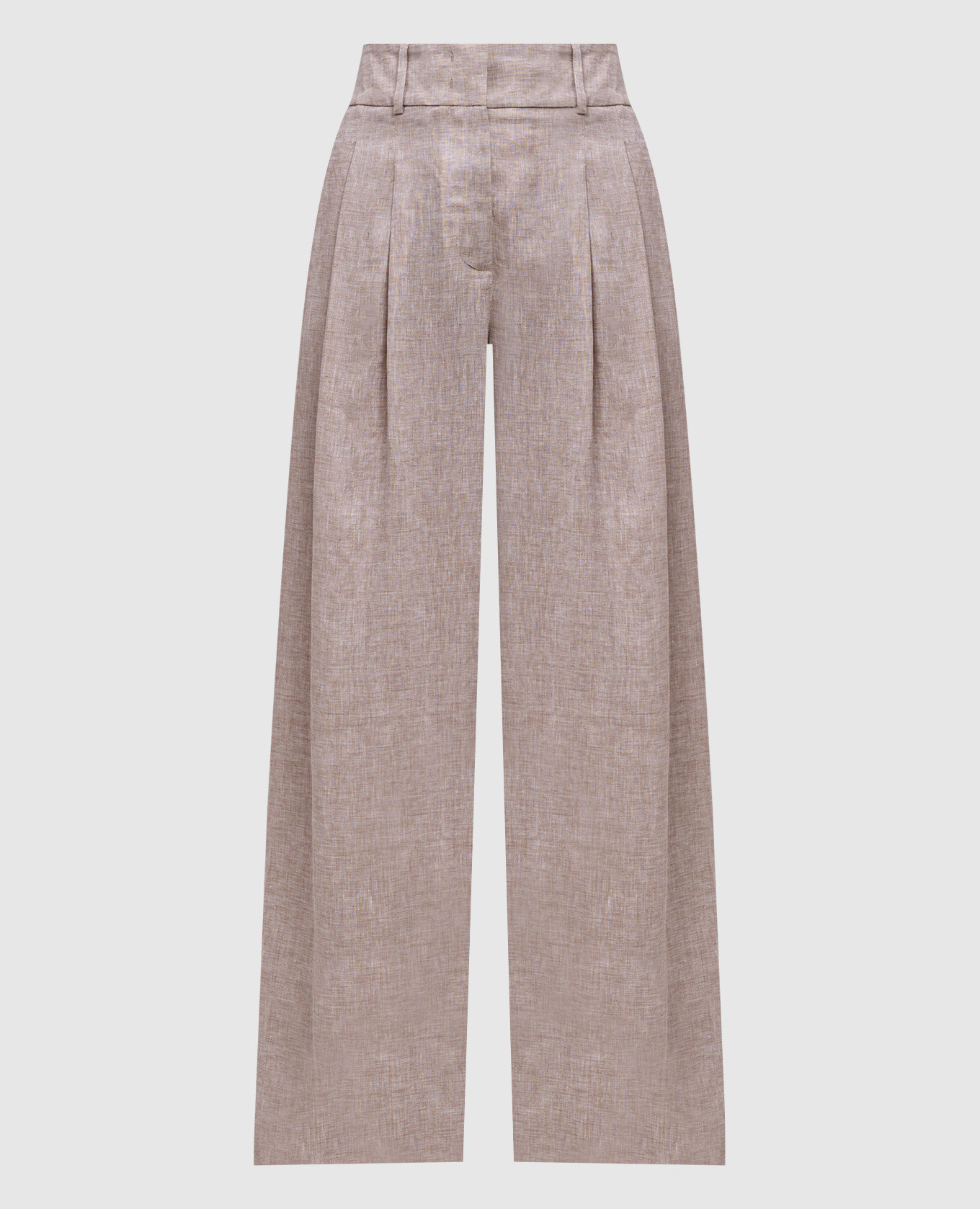 

Beige linen palazzo pants Peserico