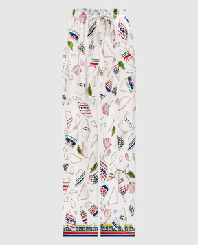 Casablanca White Le Vase Brise print pants MPS25TR06001