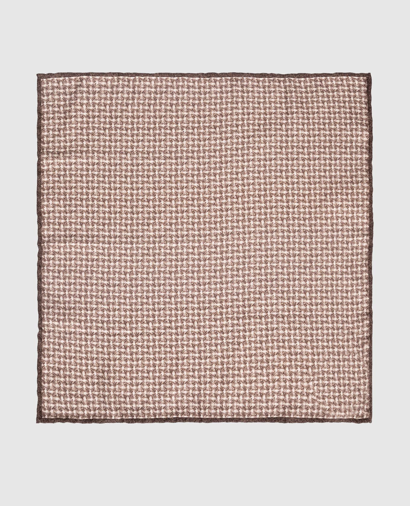 Brown patterned silk pachet scarf Brunello Cucinelli