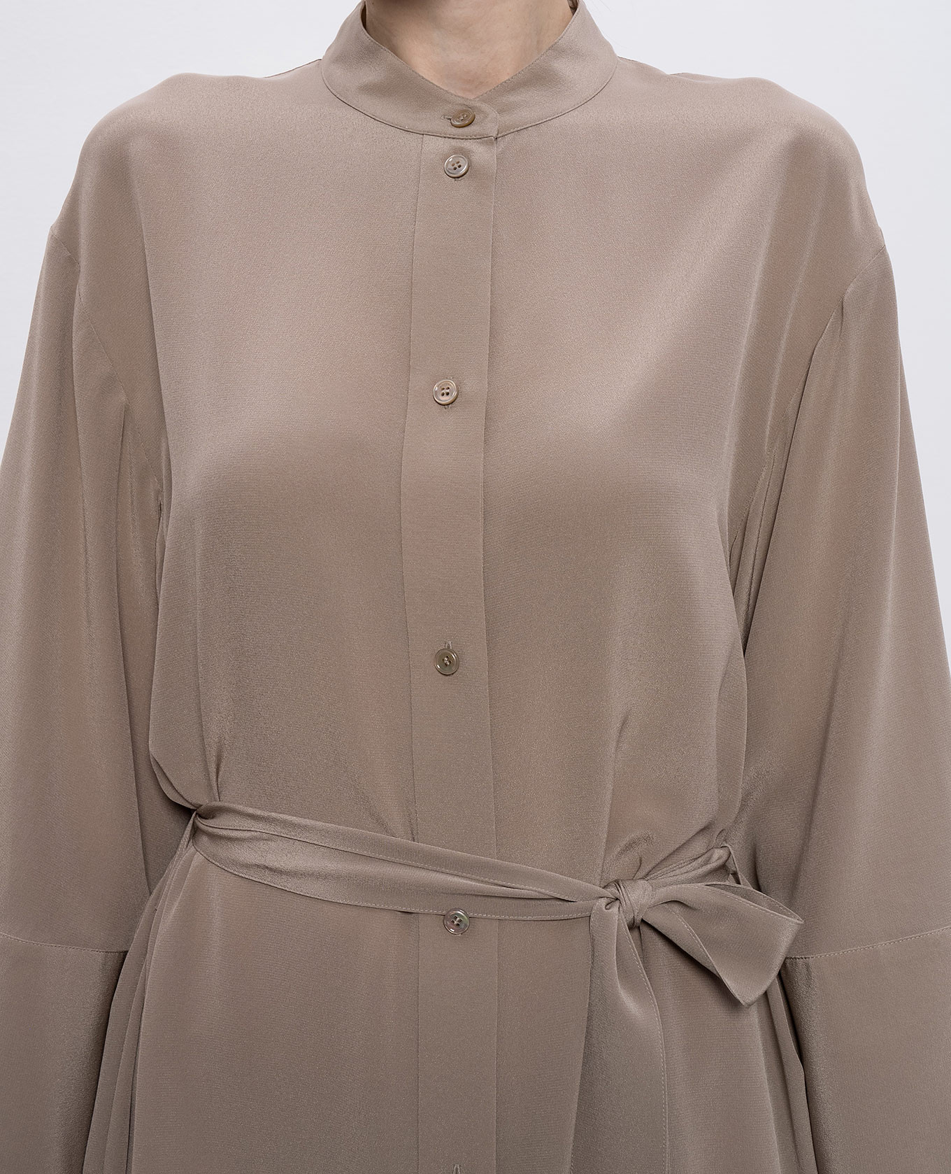 

Darius beige silk shirt dress JOSEPH