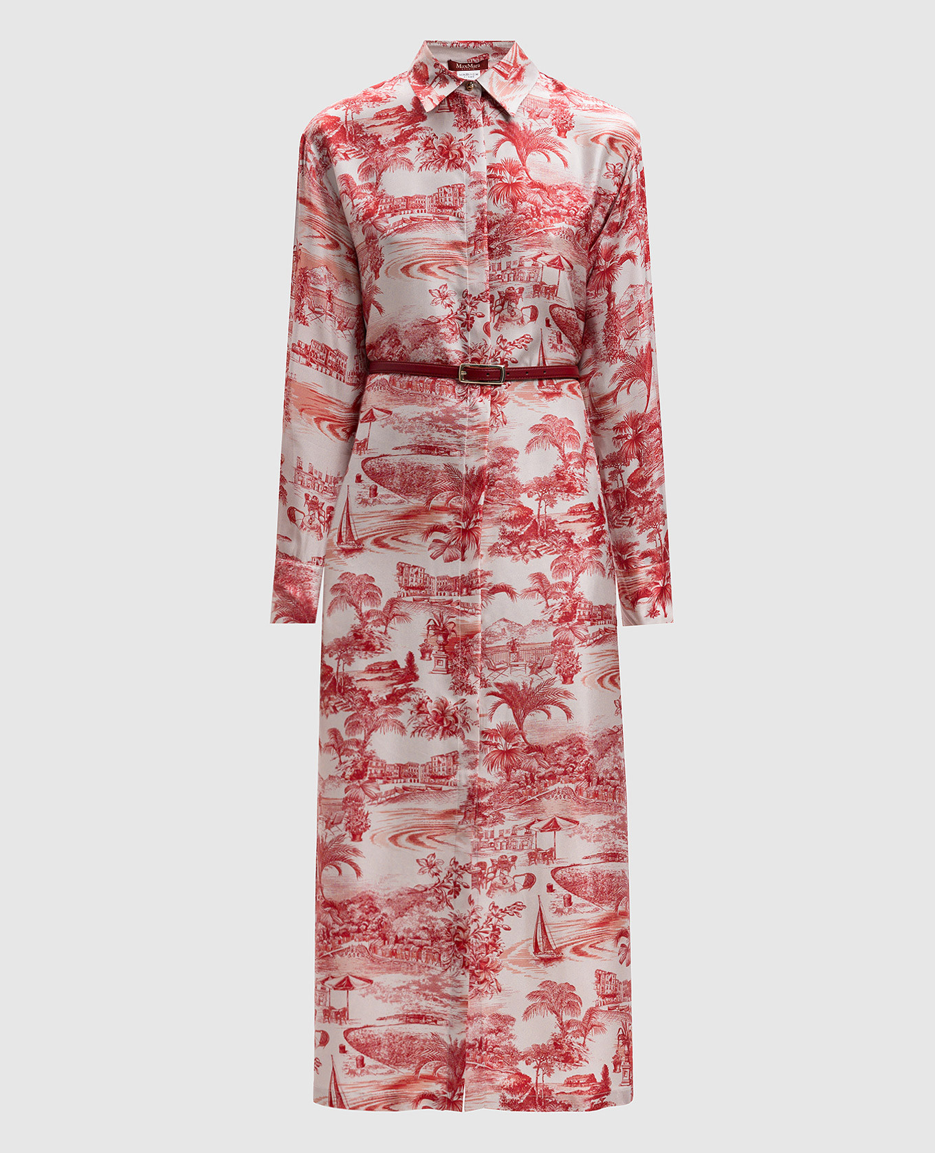 

White SVELTO printed silk midi dress Max Mara