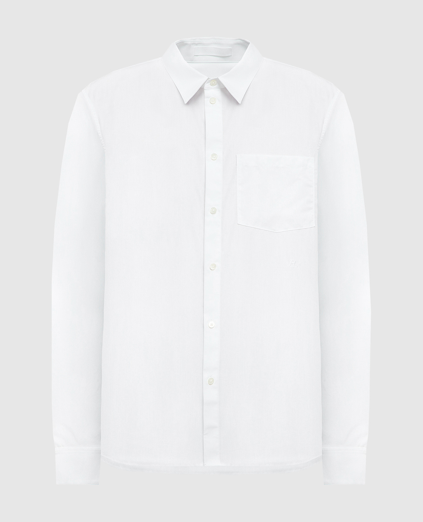 White shirt with monogram logo embroidery Helmut Lang