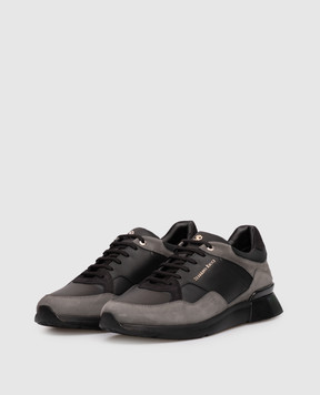 Stefano Ricci Leather sneakers with textured logo UV098G6631SNWY