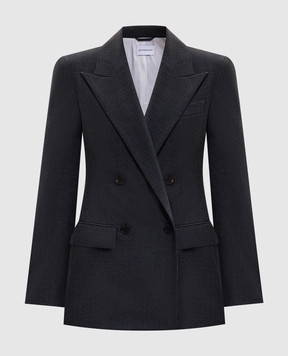 Givenchy Gray double-breasted wool jacket BW30KW14FU