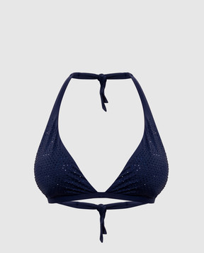 Vilebrequin Blue swimsuit bodice with crystals FHACH472