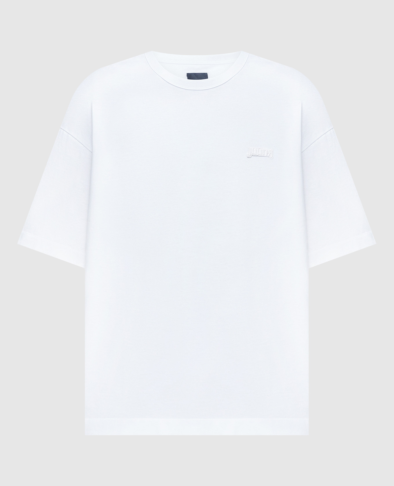 

White T-shirt with contrast logo print Juun.j, Black
